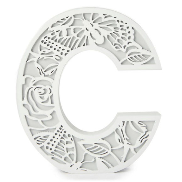 "C" Floral Monogram Decor NWOT - Picture 2 of 6